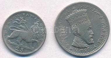 Etiópia 1923. 25m Ni + 50m Ni T:2,2- Ethiopia 1923. 25 Matonas Ni + 50 Matonas Ni C:XF,VF