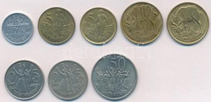 Etiópia 1969. 1c Al + 5c Cu-Zn (2xklf) + 10c Cu-Zn (2xklf) + 25c Cu-Ni (2xklf) + 50c Cu-Ni T:1-,2 Ethiopia 1969. 1 Cent Al + 5 Cents Cu-Zn (2xdiff) + 10 Cents Cu-Zn (2xdiff) + 25 Cents Cu-Ni (2xdiff) + 50 Cents Cu-Ni C:AU,XF