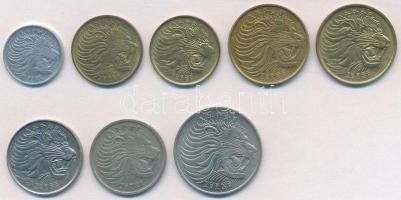 Etiópia 1969. 1c Al + 5c Cu-Zn (2xklf) + 10c Cu-Zn (2xklf) + 25c Cu-Ni (2xklf) + 50c Cu-Ni T:1-,2
E...