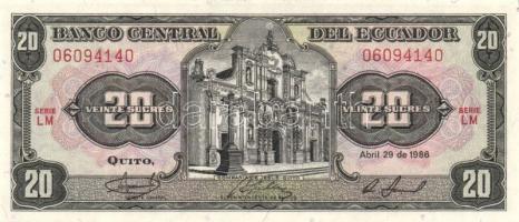Ekvádor 1986.4.29. 20S "LM" T:I + 1988.11.22. 10S T:I