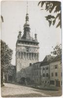cca 1910 Segesvár, hátoldalon feliratozott, pecséttel jelzett fotó, 14×9 cm / Sighisoara / Schäßburg