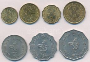 Hongkong 1971-1979. 5c-5D (7xklf) T:1-,2 Hong Kong 1971-1979. 5 Cents - 5 Dollars (7xdiff) C:AU,XF
