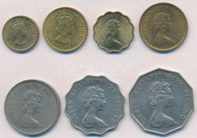 Hongkong 1971-1979. 5c-5D (7xklf) T:1-,2
Hong Kong 1971-1979. 5 Cents - 5 Dollars (7xdiff) C:AU,XF