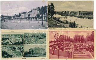 205 db régi és modern városképes lap; Karcag és Berekfürdő / 205 pre-1945 and modern town-view postc...