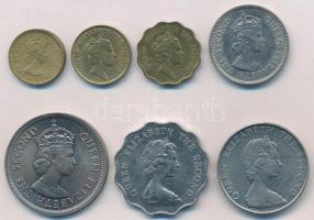 Hongkong 1958-1982. 5c-5D (7xklf) T:1-,2
Hong Kong 1958-1982. 5 Cents - 5 Dollars (7xdiff) C:AU,XF