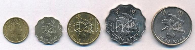 Hongkong 1992-1993. 10c-5D (5xklf) T:1-,2
Hong Kong 1992-1993. 10 Cents - 5 Dollars (5xdiff) C:AU,X...