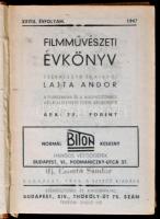 1947 Filmművészeti évkönyv. XXVIII. évfolyam. Szerk.:  Lajta Andor. Bp.,1946, Szerzői kiadás, 447 p....
