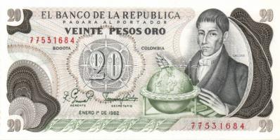 Kolumbia 1982.1.1. 20P T:I + 1980.8.7. 10P T:I