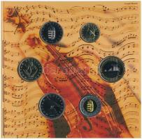 2009. 5Ft-200Ft "Haydn" (7xklf) forgalmi érme sor, benne "Joseph Haydn" Ag emlék...