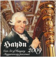 2009. 5Ft-200Ft Haydn (7xklf) forgalmi érme sor, benne Joseph Haydn Ag emlékérem (12g/0.999/29mm) T:PP Adamo FO43.4