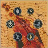 2009. 5Ft-200Ft "Haydn" (7xklf) forgalmi érme sor, benne "Joseph Haydn" Ag emlék...