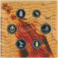 2009. 5Ft-200Ft "Haydn" (7xklf) forgalmi érme sor, benne "Joseph Haydn" Ag emlék...