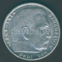 Német 3.Birodalom 1939G 5M Ag "Hindenburg"  nagy k.h.-tel R! (A legritkább a sorban!) T:2/3 kis ph