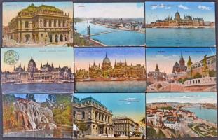 Budapest - Kb. 770-800 főleg régi városképes lap, közte kb. 180 modern lap / Cca 770-800 mainly pre-1945 town-view postcards, among them cca. 180 modern postcards