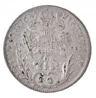 1776B/SK-PD 20kr Ag "II. József" (6,67g) T:1- juszt., kis patina  Huszár: 1841., Unger III...