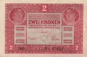 1917. 2K "7443-as" sorozatszámmal, "Generalsekreter + törvéky" lemezhibákkal T:III+