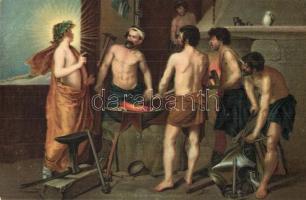 58 db régi Stengel művészlap nagyon jó állapotú használatlan lapokkal / 58 pre-1945 Stengel litho ar...