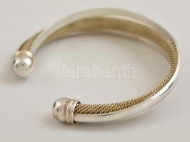 Ezüst(Ag) karperec, jelzett, 6,8×6,2 cm, nettó: 27,1 g