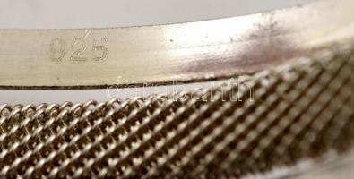 Ezüst(Ag) karperec, jelzett, 6,8×6,2 cm, nettó: 27,1 g