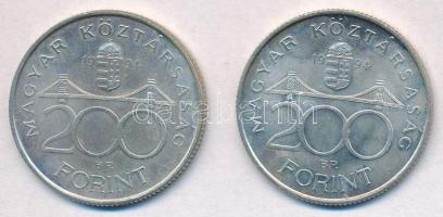 1994. 200Ft Ag "Deák" (2x) T:2