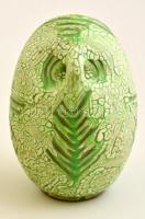 Gorka Géza (1894-1971): Halas váza. Kézzel festett repesztett mázas kerámia, jelzett (Nógrádverőce),...