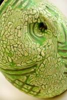 Gorka Géza (1894-1971): Halas váza. Kézzel festett repesztett mázas kerámia, jelzett (Nógrádverőce),...