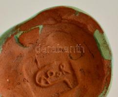 Gádor István (1891-1984):  Figurás váza, mázas kerámia, jelzett, jó állapotban, m:22 cm