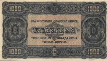 1923. 1000K 8f fny-sal T:II+ felső szélén papírhibából eredeő parányi lyuk!