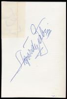 Agárdy Gábor (1922-2006) színész aláírása egy őt ábrázoló fotó hátoldalán