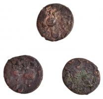 Kelták Kr. e. ~II. század Br érme, Kapos-völgyi típus (3x) (2,2g/2,15g/2,43g) T:2-,3
Celtic Tribes ...