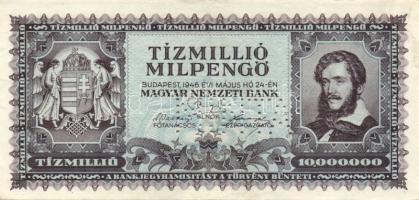 1946. 10.000.000Milpengő "MINTA" lyukasztással T:II