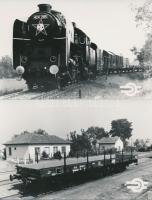 5 db MODERN MÁV Magyar Államvasutak vasúti motívum fotólap; mozdonyok, vagonok / 5 MODERN Hungarian ...