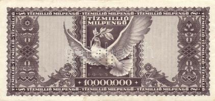 1946. 10.000.000Milpengő "MINTA" lyukasztással T:II