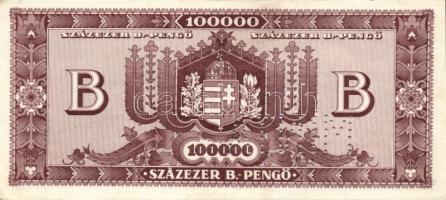 1946. 100.000B.-pengő "MINTA" lyukasztással T:II
