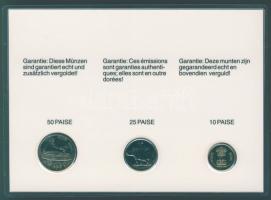 India 1988-95. 10P, 25P, 50P szettben, ismertetővel T:BU