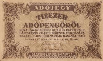 1946. 10.000AP erős, látványos papírráncokkal T:II+