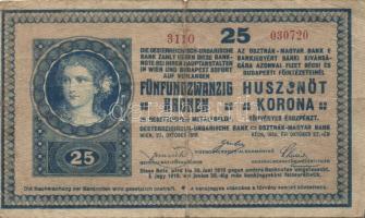 1918. 25K "sima" "3110" sorozatszámmal T:III