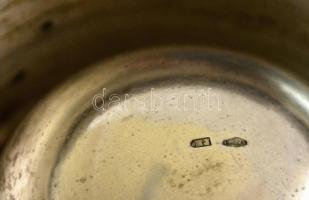 Ezüst (Ag.) fűszertartó "RE" monogrammal, jelzett, mesterjeggyel, m:4 cm, d:7 cm, nettó: 5...