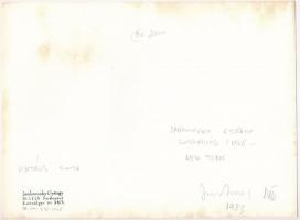 1983 Jankovszky György(1946-): New York, feliratozva, aláírt, pecséttel jelzett, 18×24 cm