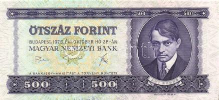 1975. 500Ft hátoldalon lila festékcsíkokkal T:I