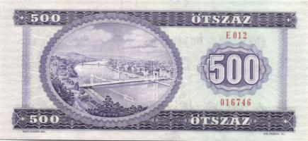 1975. 500Ft hátoldalon lila festékcsíkokkal T:I
