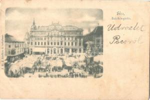 1900 Pécs, Széchenyi tér, piac (Rb)