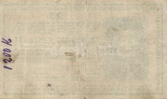 1918. 25K "hullámos" kisméretű "1105" sorozatszámmal, hátoldali lila "1200K...