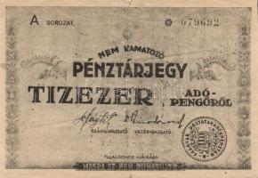 1946. 10.000AP pénztárjegy T:III