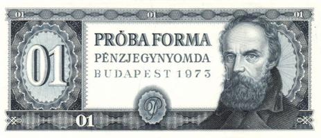1973. "01" Próbaforma csak előoldal, feketéskék festékcsíkkal! T:I