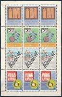 1966 2 db teljes propaganda ifjúsági levélzáró ív