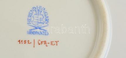 Herendi dísztál (CFR-ET) mintás, kézzel festett, jelzett, hibátlan, d:31,5 cm