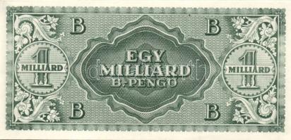 1946. 1000.000.000B.-pengő "zöld" T:I-