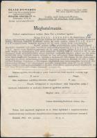 1946 Budafok, Olasz Domokos nyugalmazott államrendőrségi detektív magánnyomozó irodája által kiállított meghatalmazás