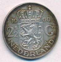 Hollandia 1960. 2 1/2G Ag "Julianna" T:2 Netherlands 1960. 2 1/2 Gulden Ag "Juliana&q...